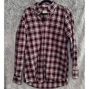 ORVIS Men's Plaid Button Down Shirt Long Sleeve 100% Cotton Size M